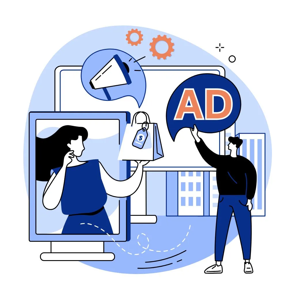 vector showing Pay per click (PPC)