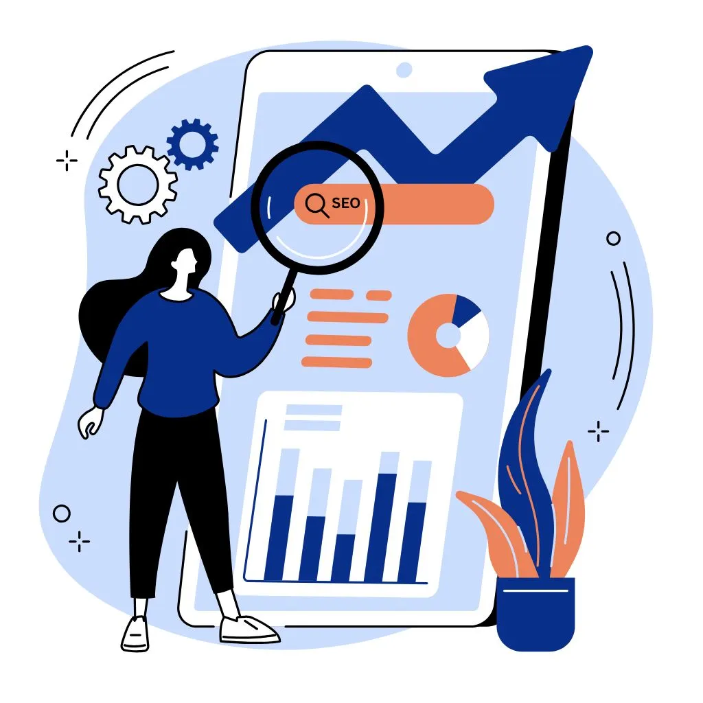 vector showing SEO (search engine optimization)