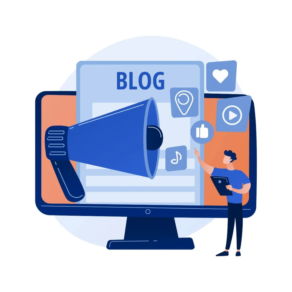 vector showing content marketing