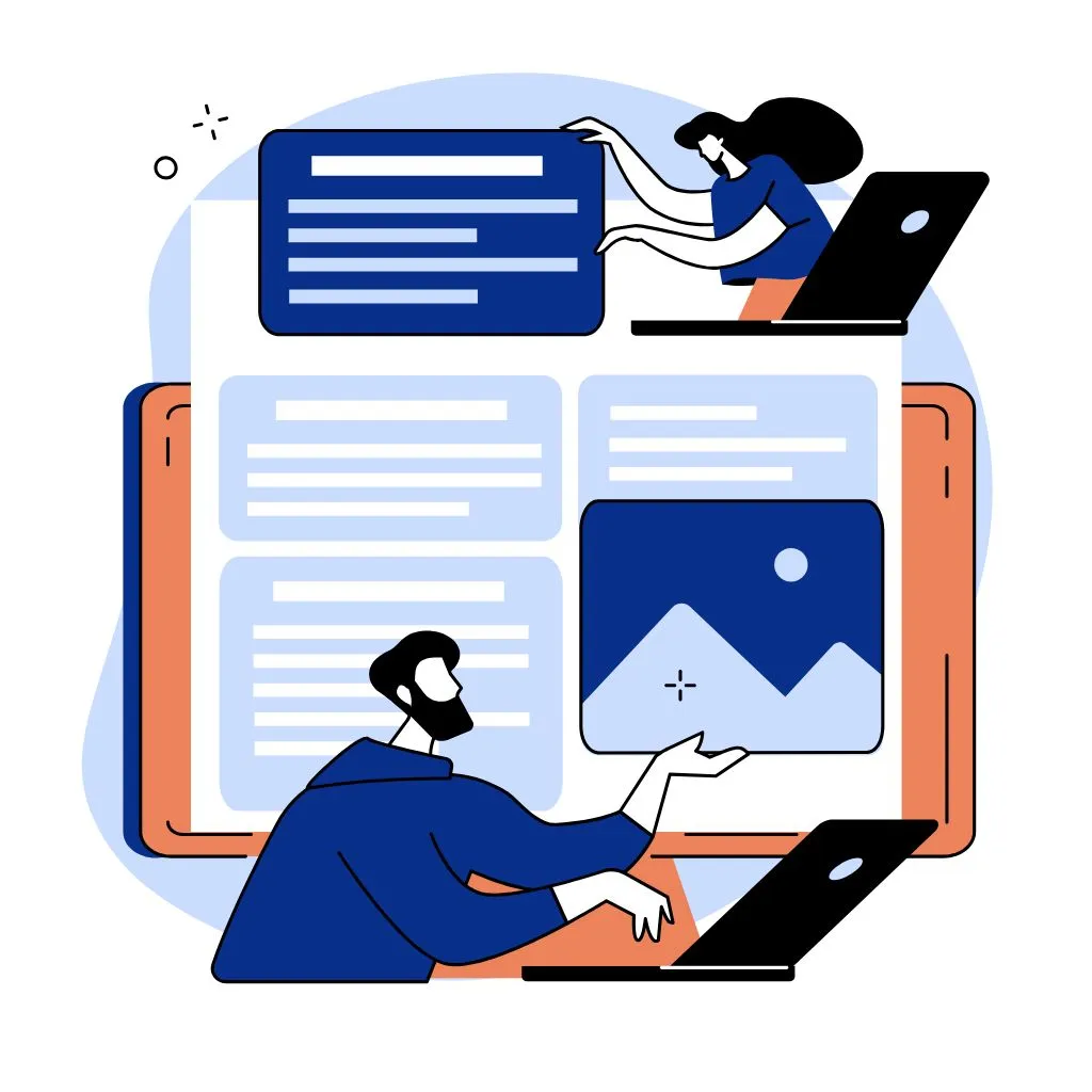 vector showing landing page optimization