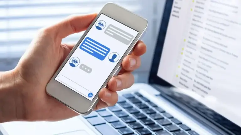 WhatsApp + Email → Phone with messaging interface